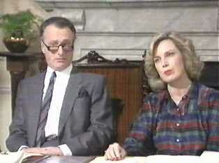 Dorothy and Jim questioning Sir Frank Gordon